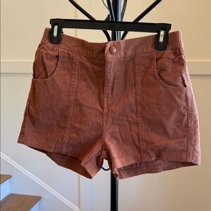 FAHERTY Women’s Corduroy Shorts in Rust